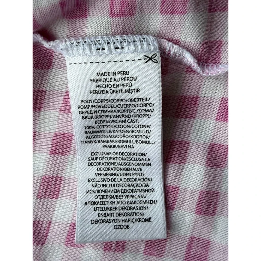 Polo Golf Ralph Lauren Shirt Women Medium Pink Gingham Sleeveless Tailored Fit